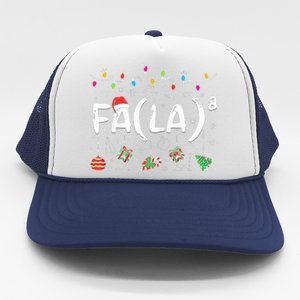 FA (LA)8 Funny Christmas Santa Fa La Math Teacher  Trucker Hat