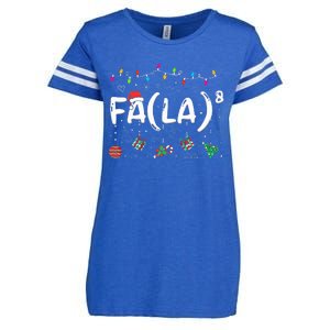 FA (LA)8 Funny Christmas Santa Fa La Math Teacher  Enza Ladies Jersey Football T-Shirt