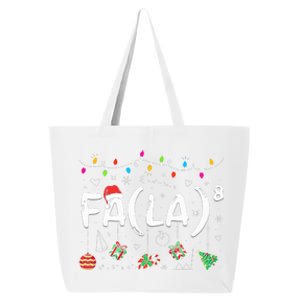 FA (LA)8 Funny Christmas Santa Fa La Math Teacher  25L Jumbo Tote