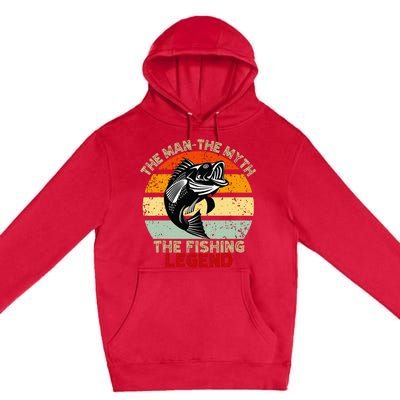 Fishing Legend Funny Freshwater Fish Lover Premium Pullover Hoodie