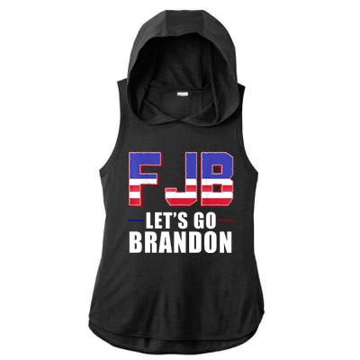 FJB Let's Go Brandon Ladies PosiCharge Tri-Blend Wicking Draft Hoodie Tank