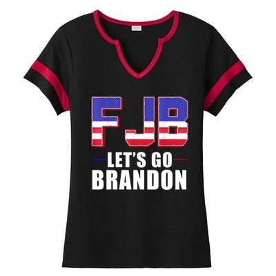 FJB Let's Go Brandon Ladies Halftime Notch Neck Tee