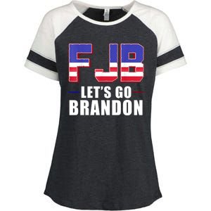 FJB Let's Go Brandon Enza Ladies Jersey Colorblock Tee