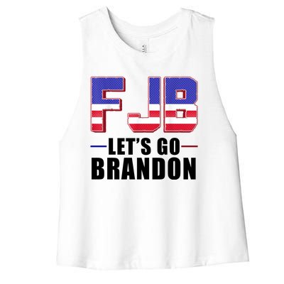 FJB Let's Go Brandon Women's Racerback Cropped Tank