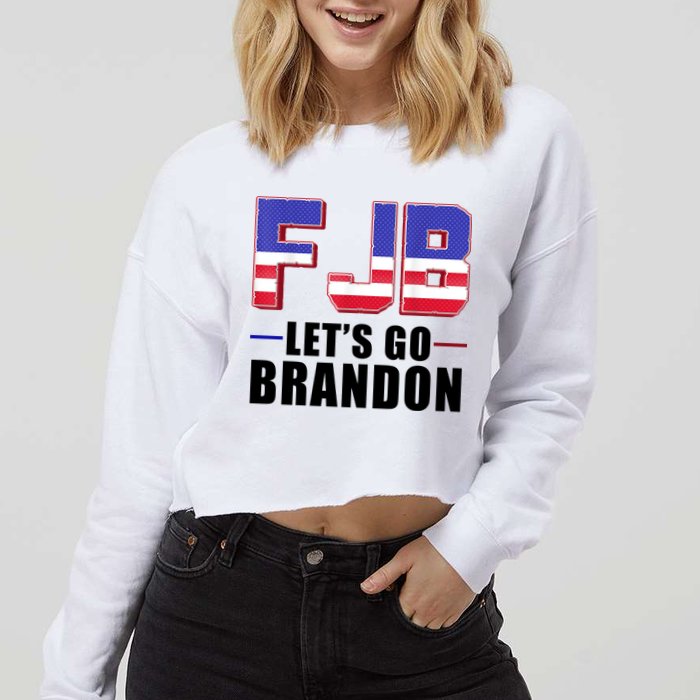 FJB Let's Go Brandon Cropped Pullover Crew