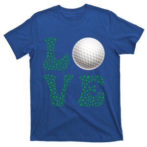 Funny Love Golf Shamrock Clovers St Patricks Day Gift T-Shirt