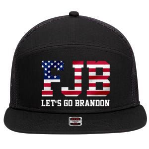 FJB Let's Go Brandon Biden Chant Funny 7 Panel Mesh Trucker Snapback Hat