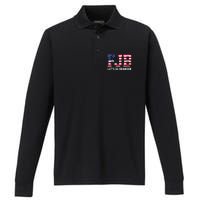 FJB Let's Go Brandon Biden Chant Funny Performance Long Sleeve Polo