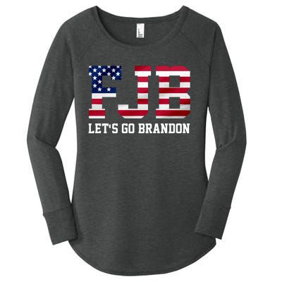 FJB Let's Go Brandon Biden Chant Funny Women's Perfect Tri Tunic Long Sleeve Shirt