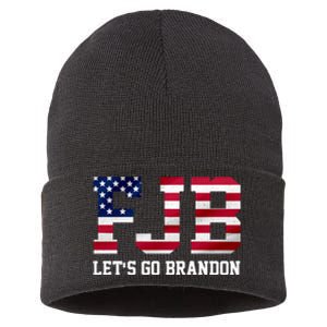 FJB Let's Go Brandon Biden Chant Funny Sustainable Knit Beanie