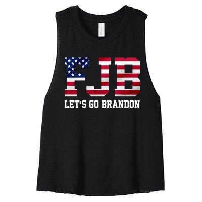 FJB Let's Go Brandon Biden Chant Funny Women's Racerback Cropped Tank