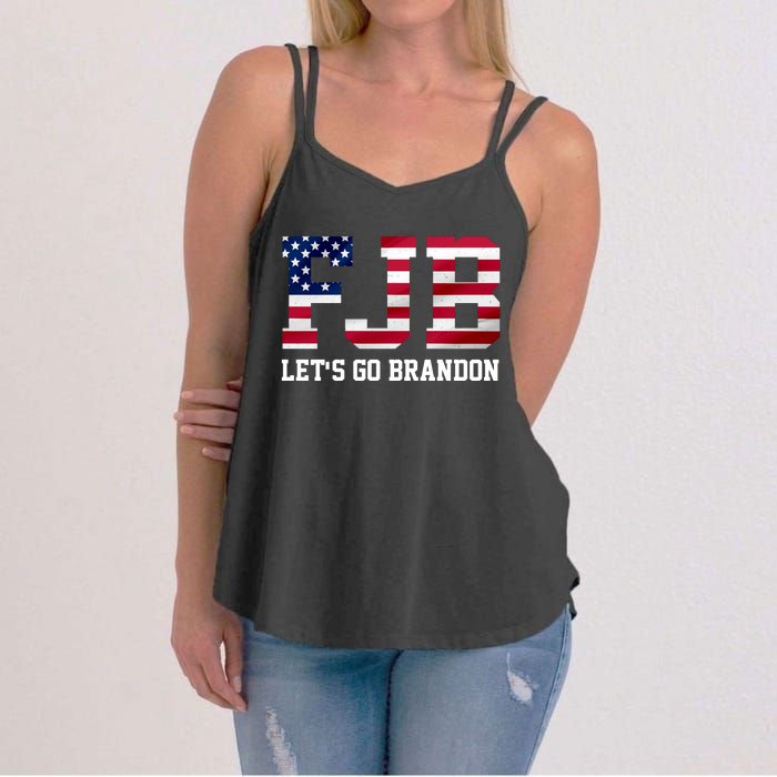 FJB Let's Go Brandon Biden Chant Funny Women's Strappy Tank