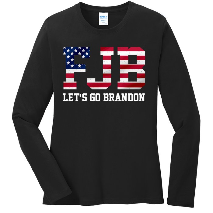 FJB Let's Go Brandon Biden Chant Funny Ladies Long Sleeve Shirt