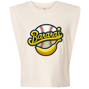 Funny LetS Go Bananas Garment-Dyed Women's Muscle Tee