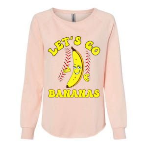 Funny Lets Go Bananas Cute Banana Womens California Wash Sweatshirt