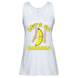 Funny Lets Go Bananas Cute Banana Ladies Essential Flowy Tank