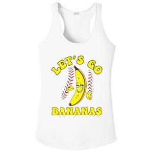 Funny Lets Go Bananas Cute Banana Ladies PosiCharge Competitor Racerback Tank