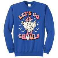 Funny Let’S Go Ghouls Halloween Retro Spooky Cow Great Gift Sweatshirt