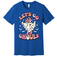 Funny Let’S Go Ghouls Halloween Retro Spooky Cow Great Gift Premium T-Shirt