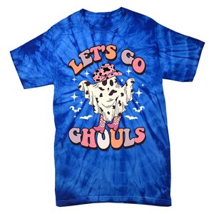 Funny Let’S Go Ghouls Halloween Retro Spooky Cow Great Gift Tie-Dye T-Shirt