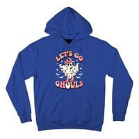 Funny Let’S Go Ghouls Halloween Retro Spooky Cow Great Gift Tall Hoodie