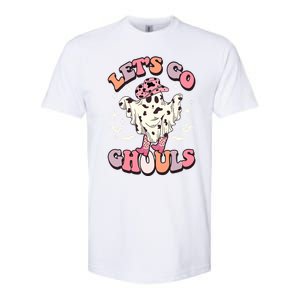 Funny Let’S Go Ghouls Halloween Retro Spooky Cow Great Gift Softstyle CVC T-Shirt