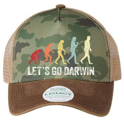 Funny LetS Go Darwin Charles Darwin Quote Evolution Legacy Tie Dye Trucker Hat