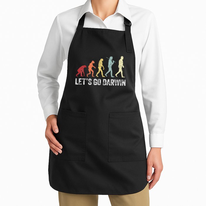 Funny LetS Go Darwin Charles Darwin Quote Evolution Apron