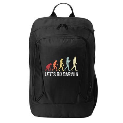 Funny LetS Go Darwin Charles Darwin Quote Evolution City Backpack
