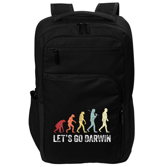 Funny LetS Go Darwin Charles Darwin Quote Evolution Impact Tech Backpack