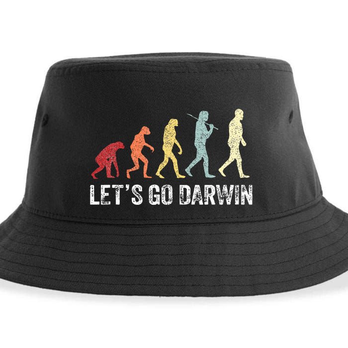Funny LetS Go Darwin Charles Darwin Quote Evolution Sustainable Bucket Hat