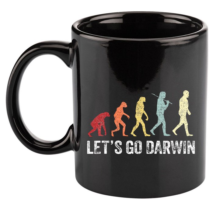 Funny LetS Go Darwin Charles Darwin Quote Evolution 11oz C Handle Ceramic Mug