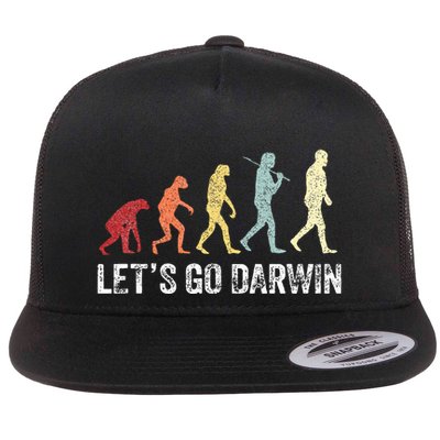 Funny LetS Go Darwin Charles Darwin Quote Evolution Flatbill Hat