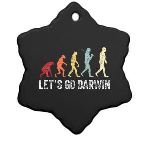 Funny LetS Go Darwin Charles Darwin Quote Evolution Ceramic Star Ornament