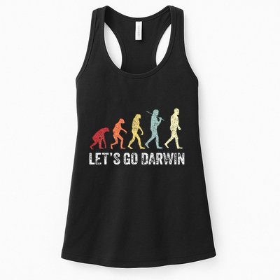 Funny LetS Go Darwin Charles Darwin Quote Evolution Womens Tank Top