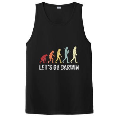 Funny LetS Go Darwin Charles Darwin Quote Evolution PosiCharge Competitor Tank