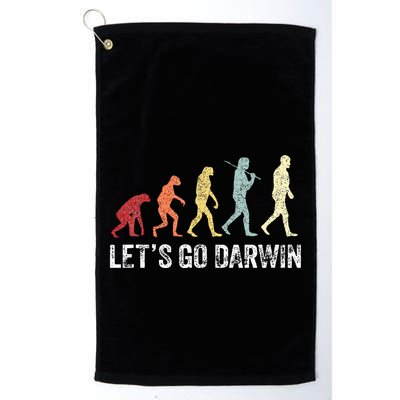Funny LetS Go Darwin Charles Darwin Quote Evolution Golf Towel