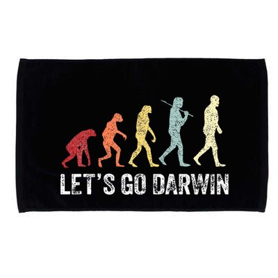 Funny LetS Go Darwin Charles Darwin Quote Evolution Microfiber Hand Towel