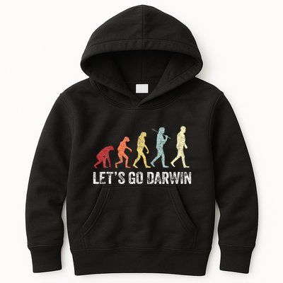 Funny LetS Go Darwin Charles Darwin Quote Evolution Kids Hoodie
