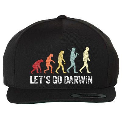 Funny LetS Go Darwin Charles Darwin Quote Evolution Wool Snapback Cap