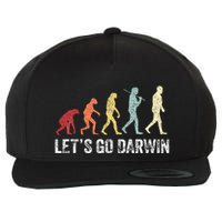 Funny LetS Go Darwin Charles Darwin Quote Evolution Wool Snapback Cap