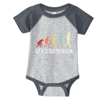 Funny LetS Go Darwin Charles Darwin Quote Evolution Infant Baby Jersey Bodysuit