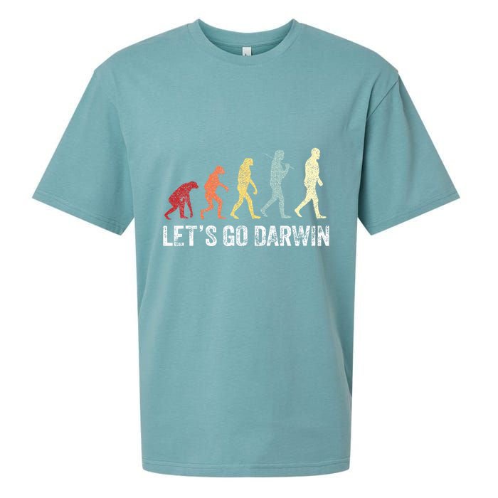Funny LetS Go Darwin Charles Darwin Quote Evolution Sueded Cloud Jersey T-Shirt