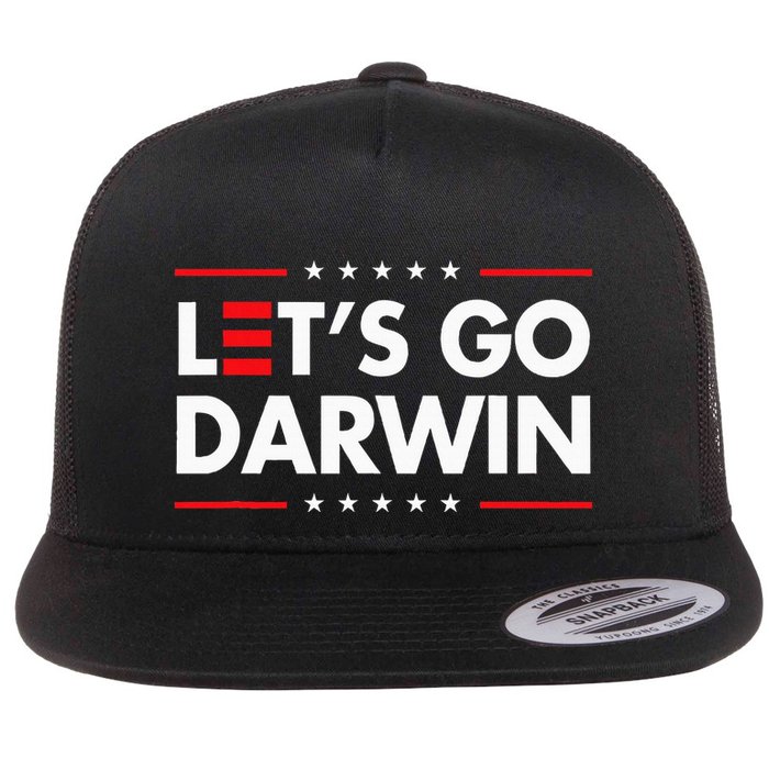 Funny LetS Go Darwin Charles Darwin Flat Bill Trucker Hat