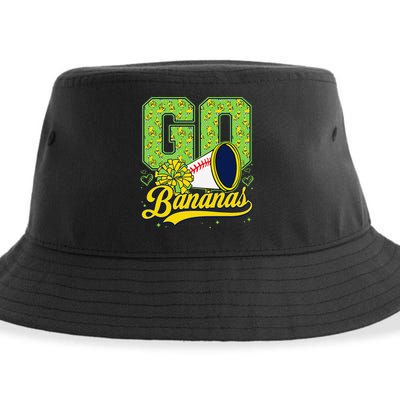 Funny Lets Go Bananas Graphic for Women Gift Sustainable Bucket Hat