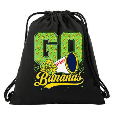 Funny Lets Go Bananas Graphic for Women Gift Drawstring Bag