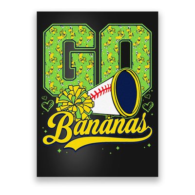 Funny Lets Go Bananas Graphic for Women Gift Poster