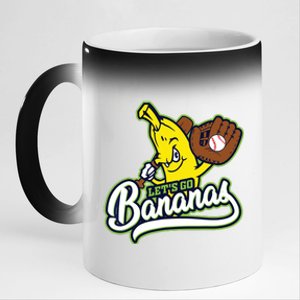 Funny Lets Go Bananas Cute Banana 11oz Black Color Changing Mug