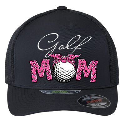 Funny Leopard Golf Mom Sport Love Mother's Day Gift Flexfit Unipanel Trucker Cap