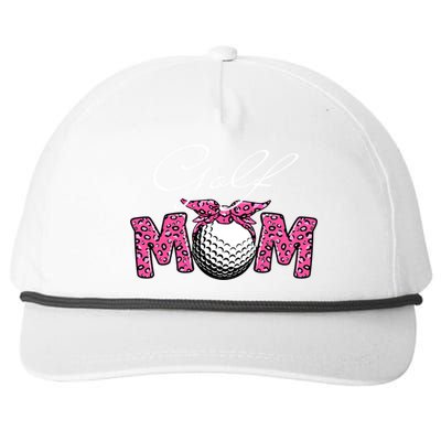 Funny Leopard Golf Mom Sport Love Mother's Day Gift Snapback Five-Panel Rope Hat